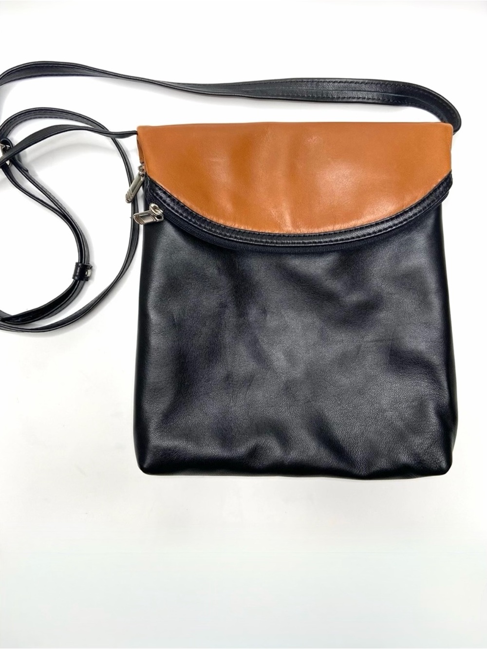 Scuola del Cuoio Firenze Leather Fold-Over Crossbody Bag